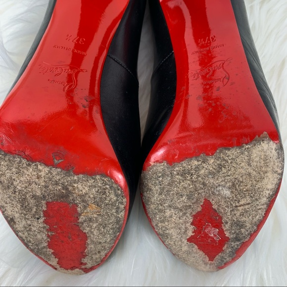 Christian Louboutin Prive Black Peep Toe Heels - Picture 12 of 12